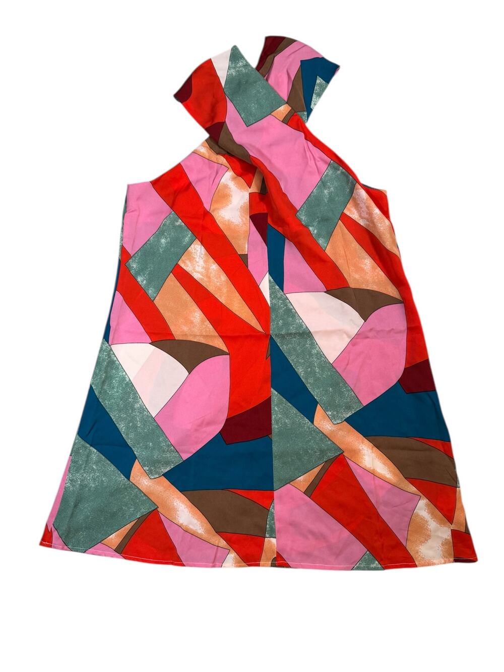 NWT Cupshe Size Small Multicolor A-Line Dress Retro Geo Print